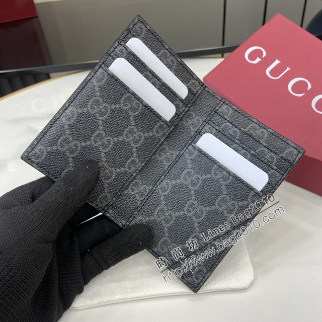 Gucci專櫃古馳最新款Emblem系列雙折卡片夾錢包卡包 jh2601型號：818953